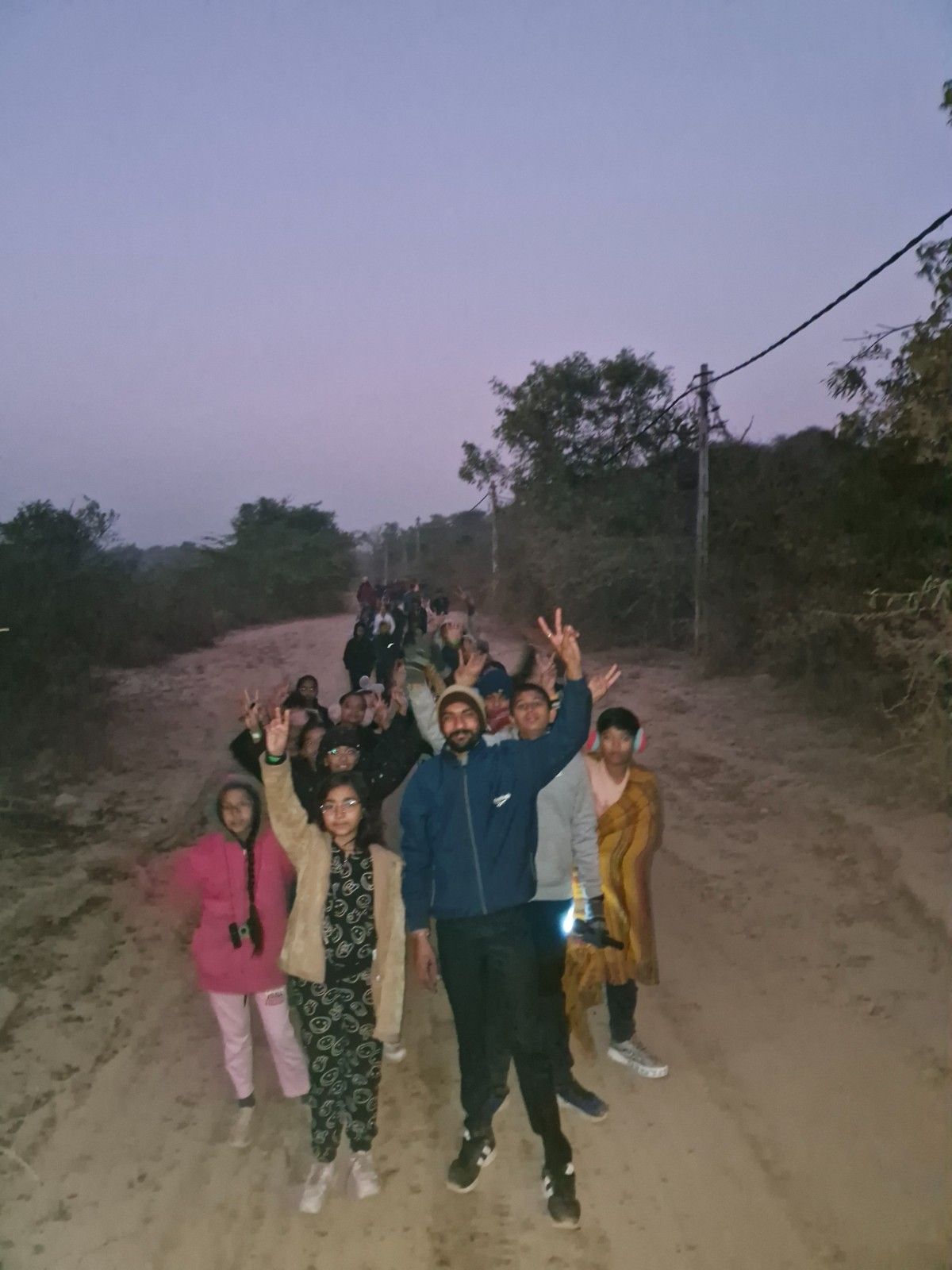 Morning trek group shot